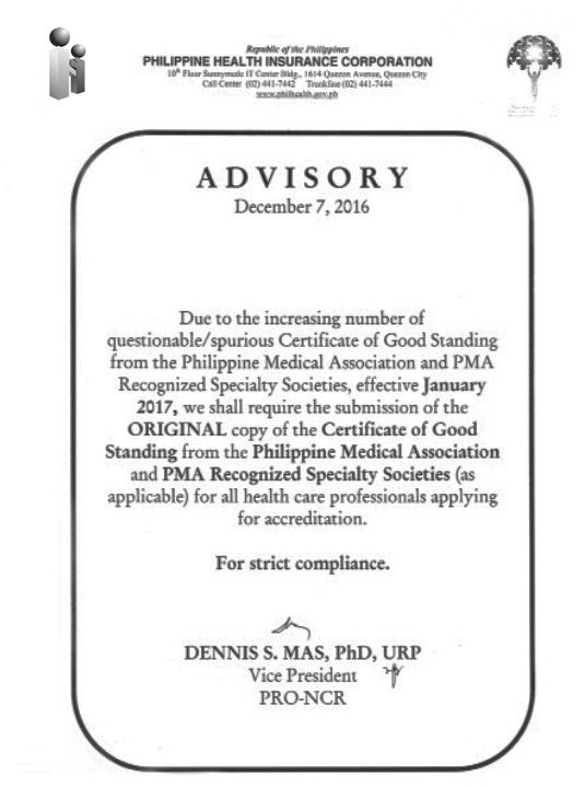 Philhealth Renewal Advisory