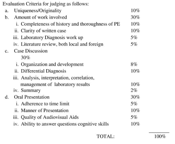 Evaluation Criteria