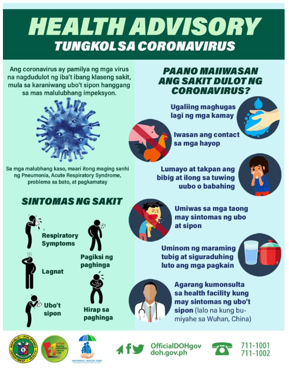 Health Advisory tungkol sa nCoV