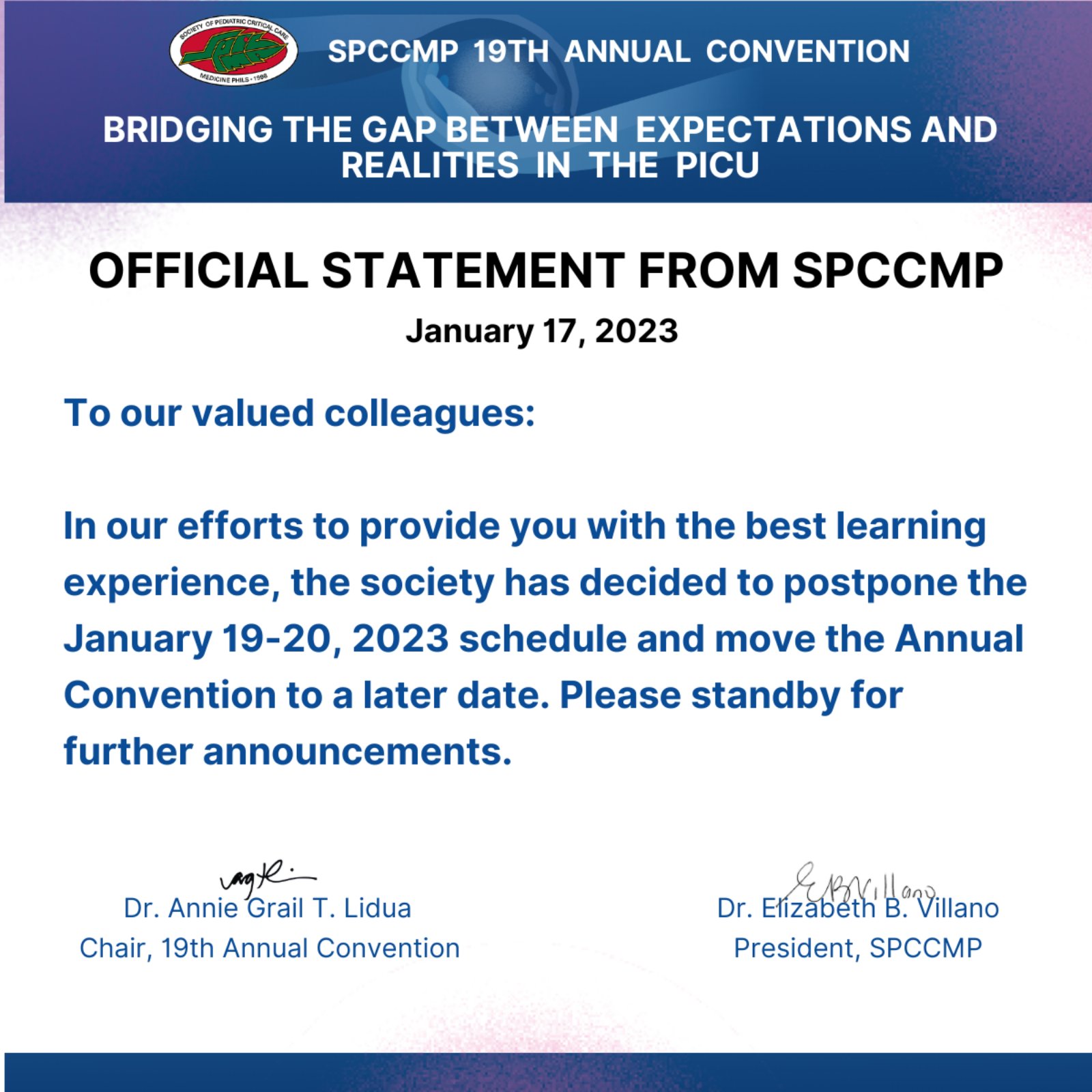 SPCCMP 19th Annual Convention Philippine Pediatric Society, Inc.