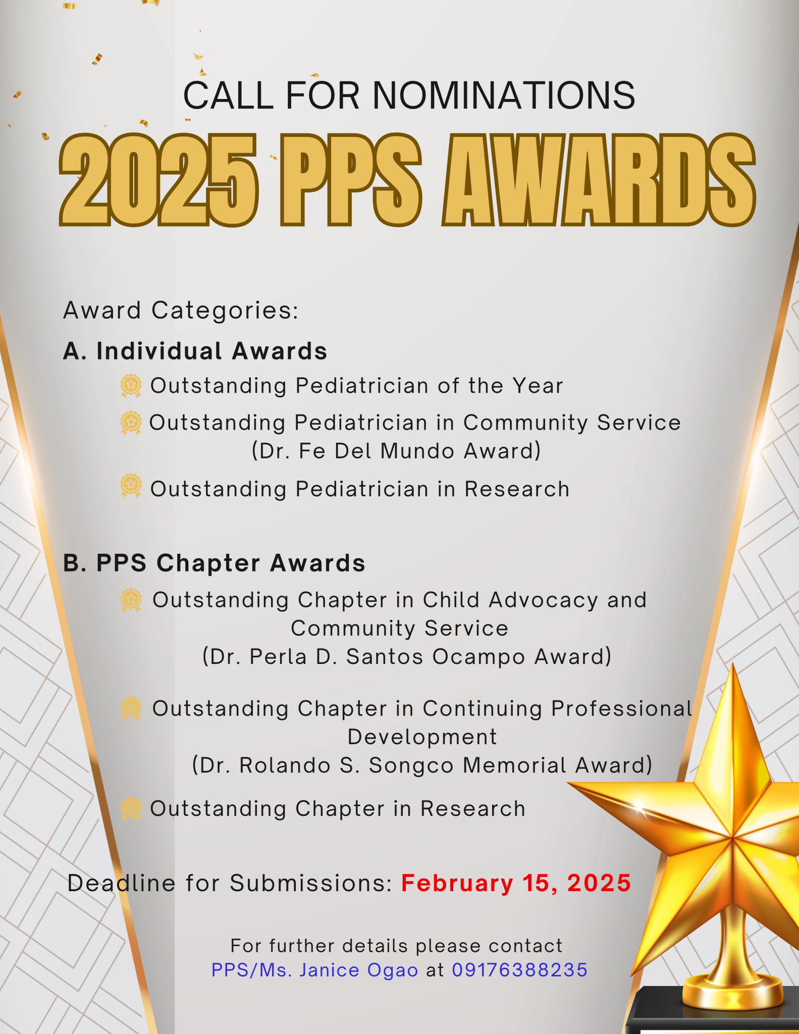 2025 PPS Awards – Philippine Pediatric Society, Inc.